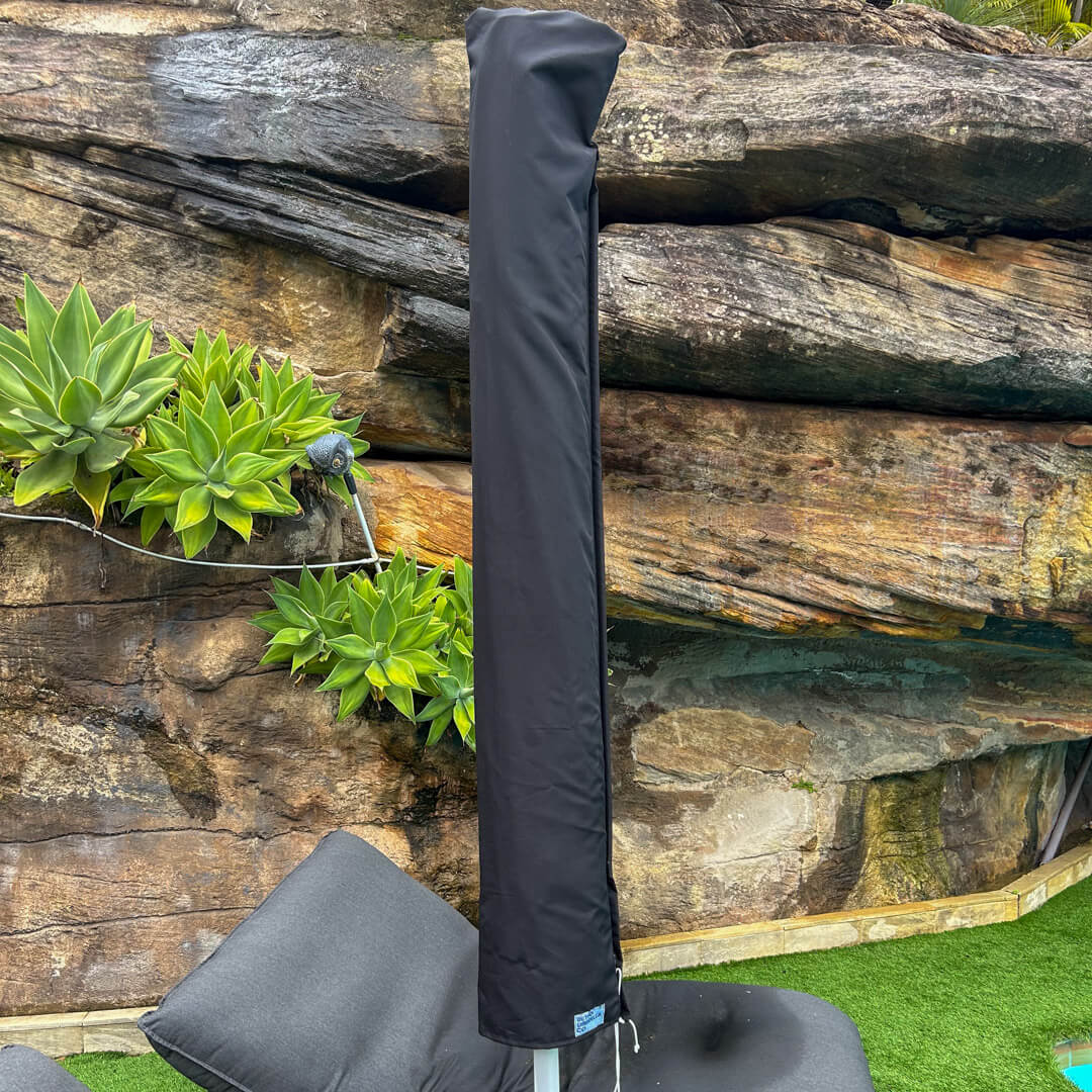 Double Tiered Ivory Mist Market Umbrella