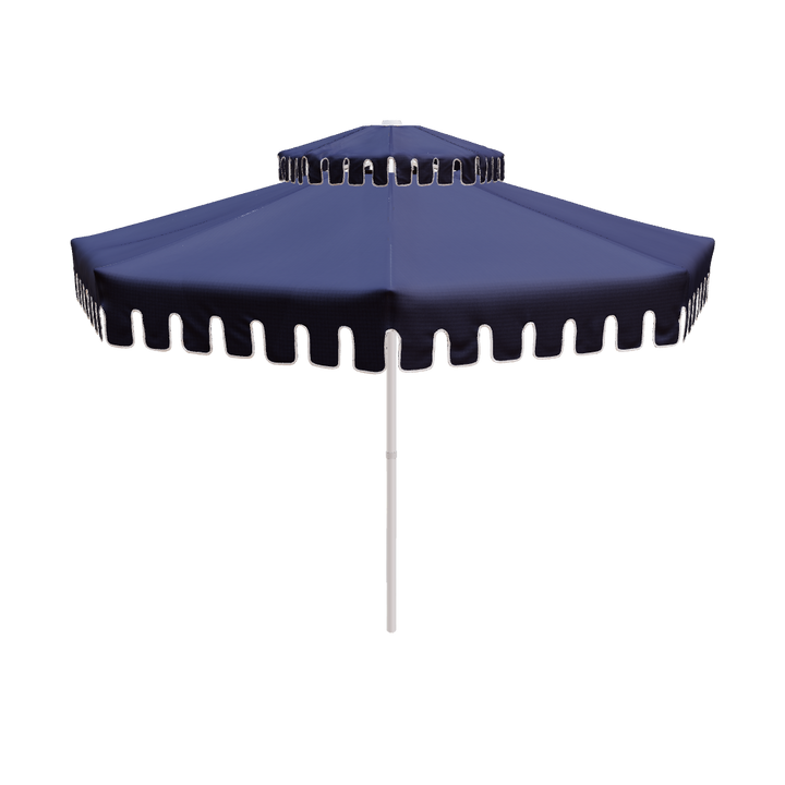 Double Tiered Midnight Navy Market Umbrella
