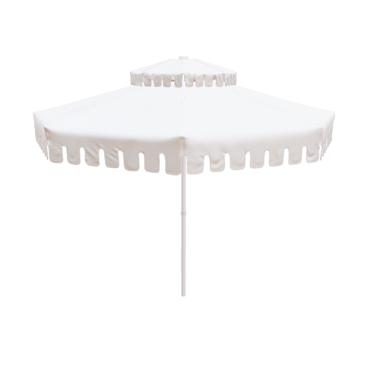 Double Tiered Ivory Mist Market Umbrella