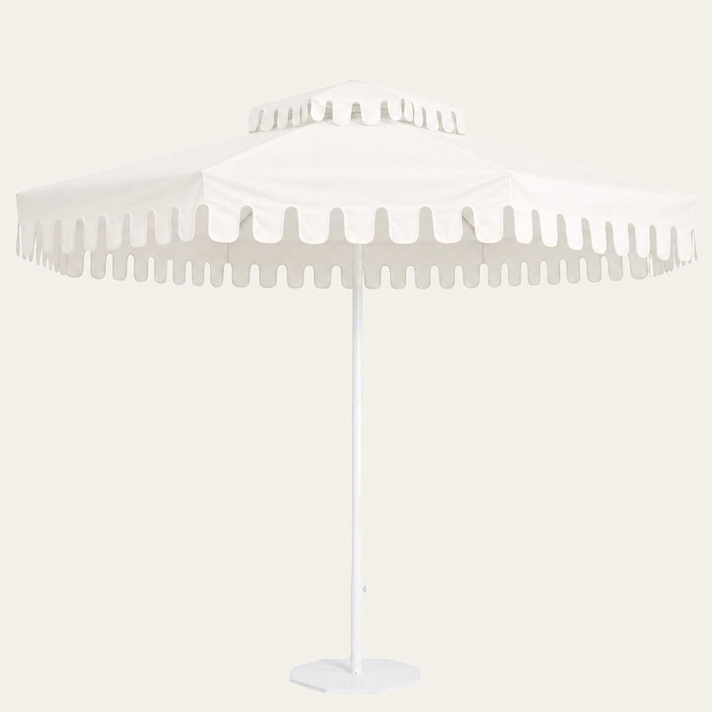 The umbrella canopy and frame