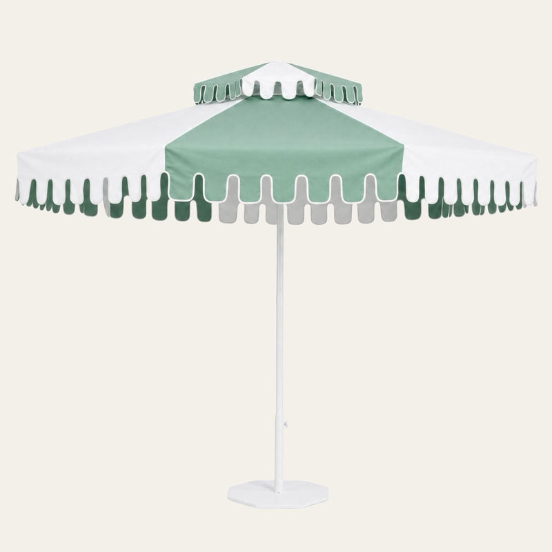 The umbrella canopy and frame