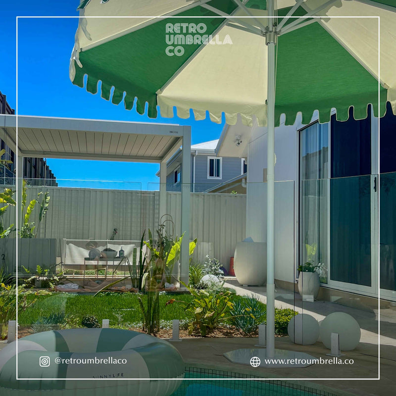 UGC of Double Tiered Cactus Green Market Umbrella
