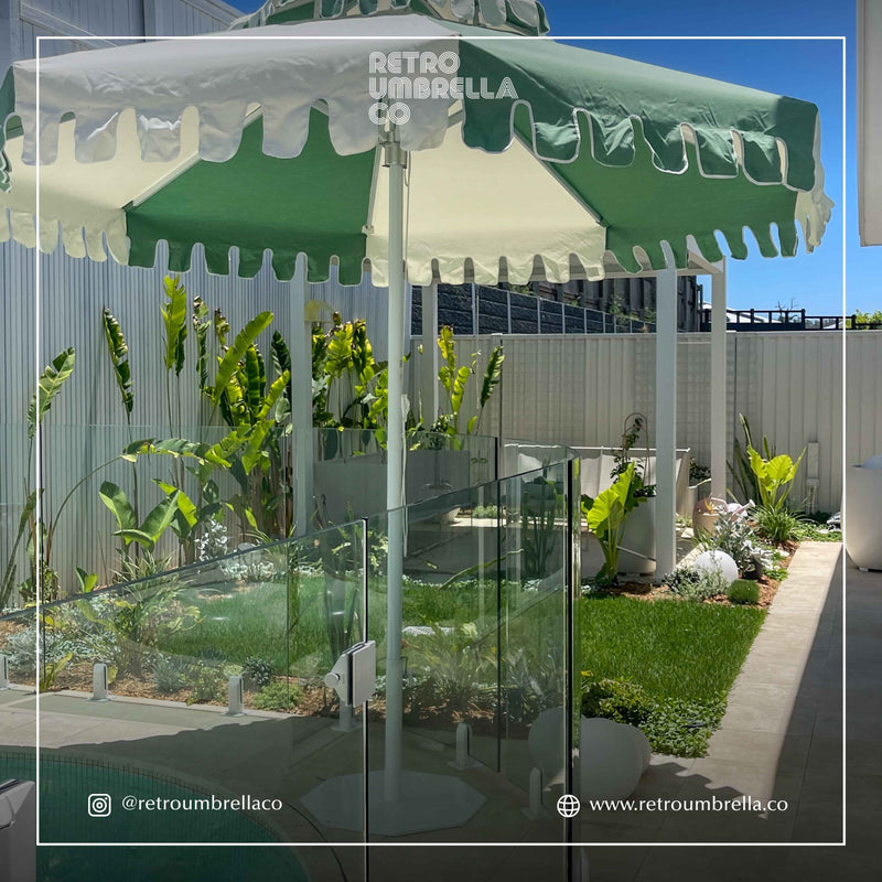 UGC of Double Tiered Cactus Green Market Umbrella