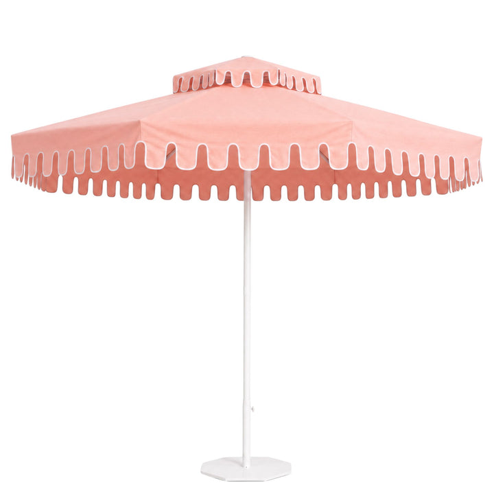 Flamingo Blush Double Tier Umbrella