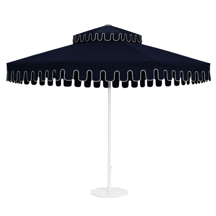 Double Tiered Midnight Navy Market Umbrella