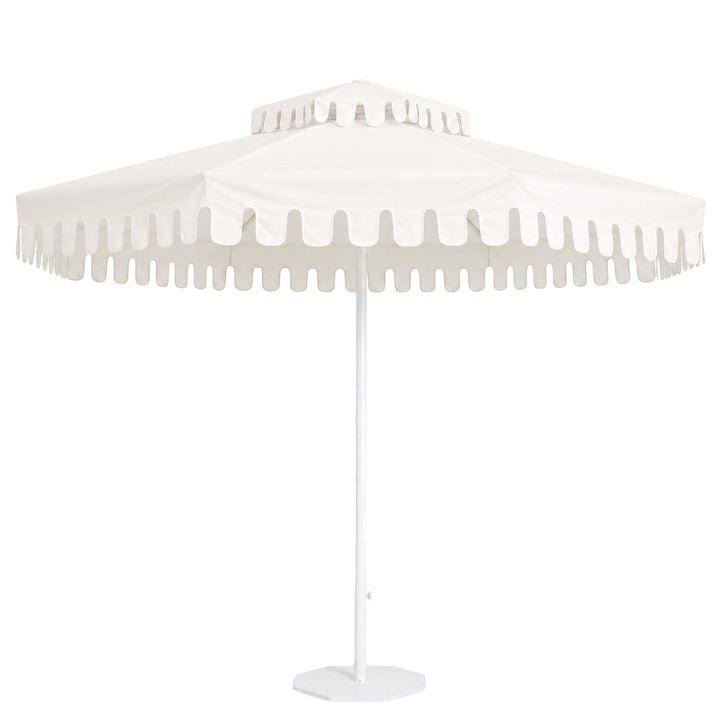 Double Tiered Ivory Mist Market Umbrella