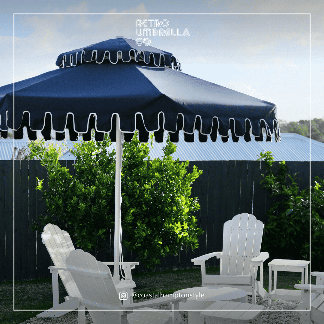 UGC of Double Tiered Midnight Navy Market Umbrella