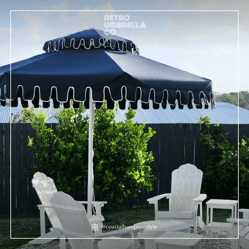 UGC of Double Tiered Midnight Navy Market Umbrella