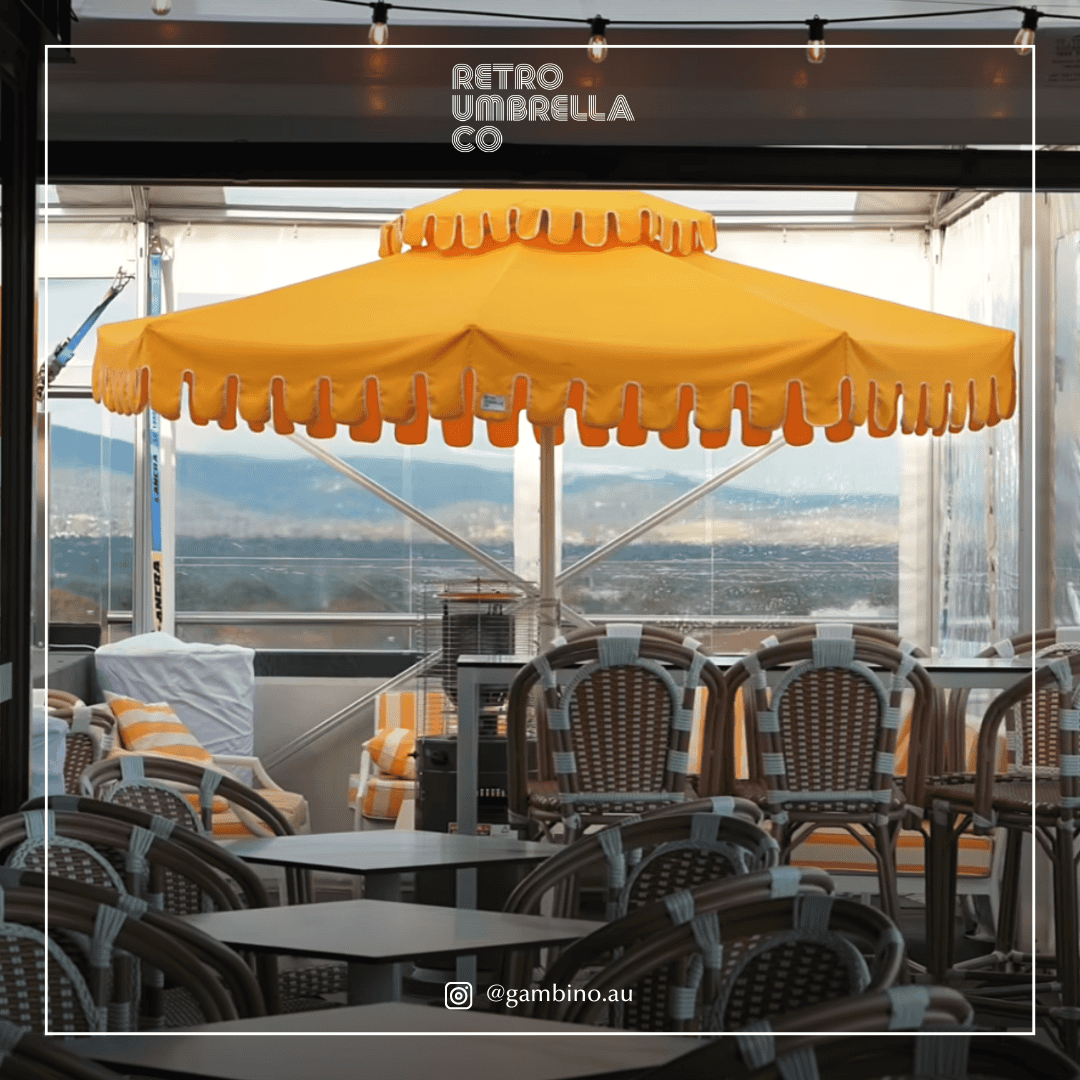UGC of Double Tiered Golden Hour Market Umbrella