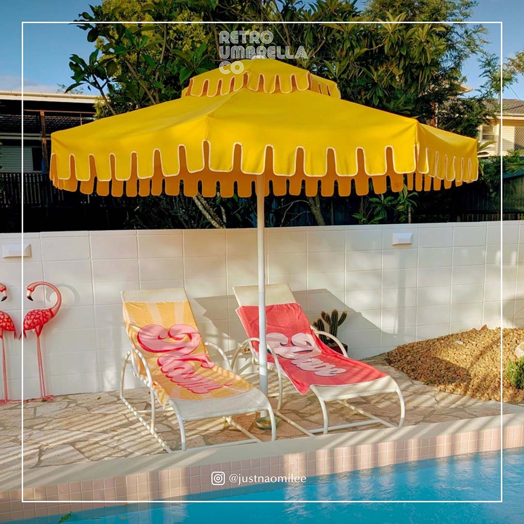 UGC of Double Tiered Golden Hour Market Umbrella