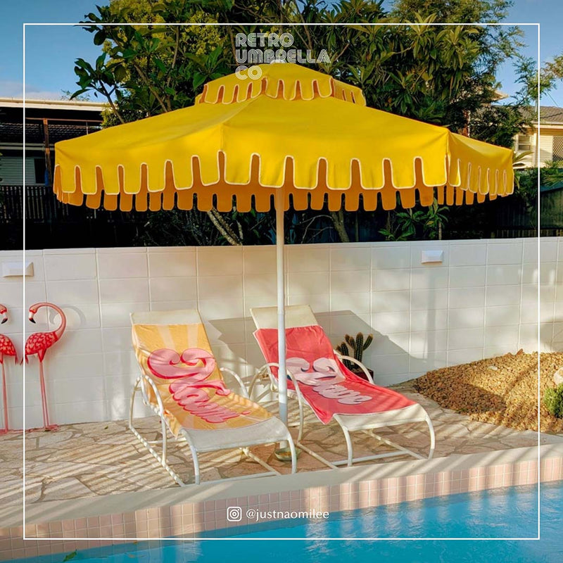 UGC of Double Tiered Golden Hour Market Umbrella