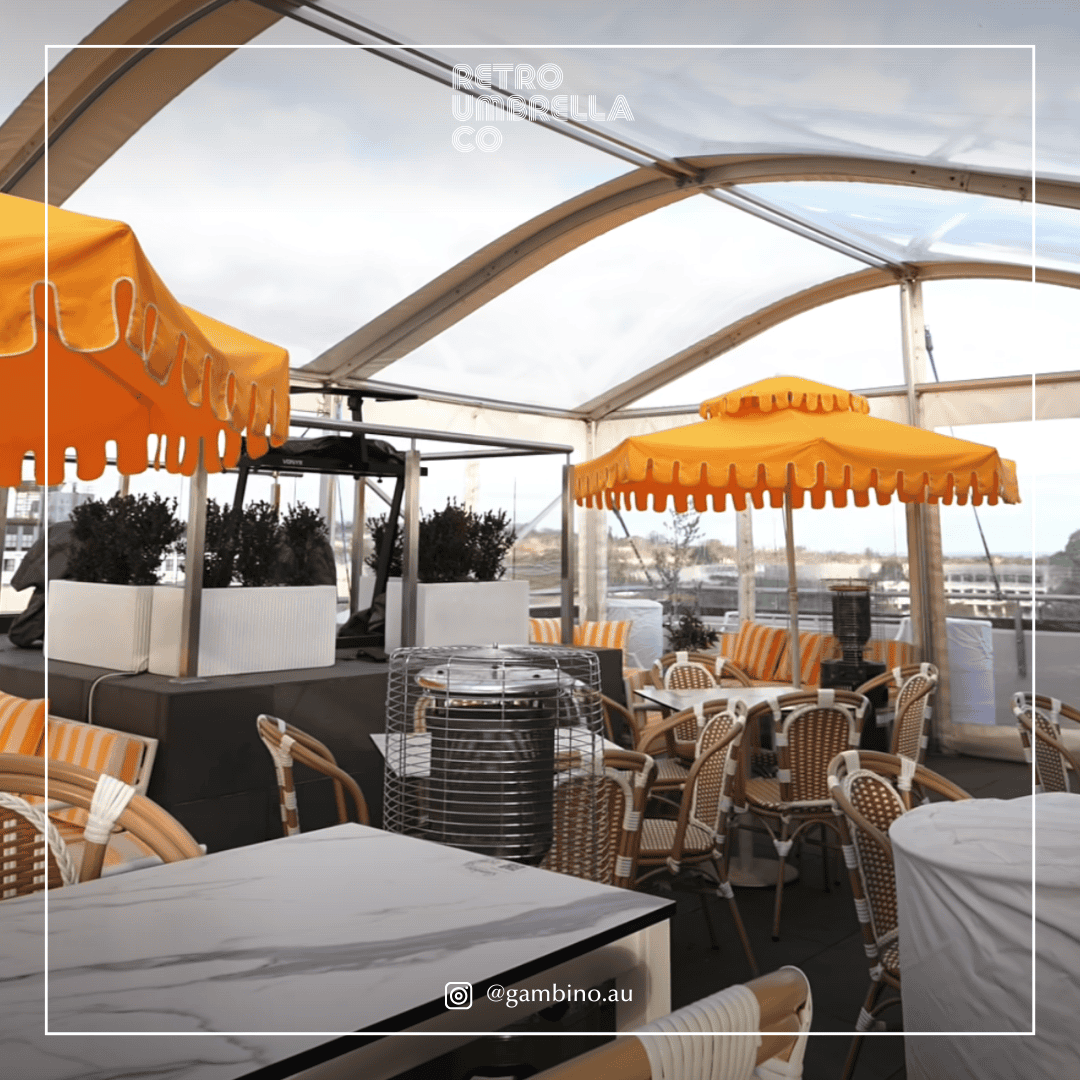 UGC of Double Tiered Golden Hour Market Umbrella