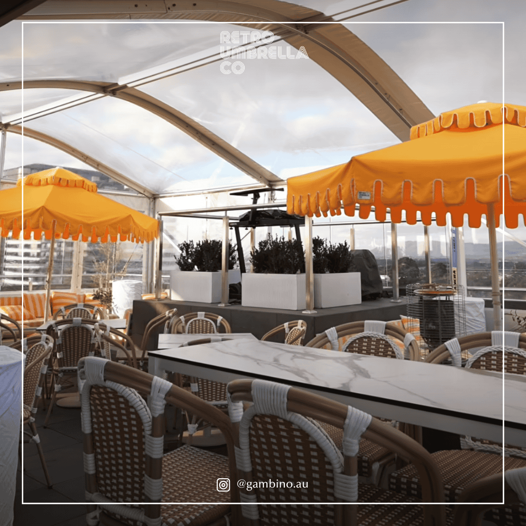 UGC of Double Tiered Golden Hour Market Umbrella
