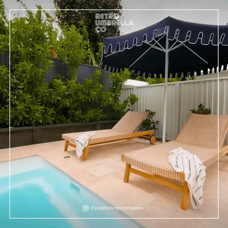 UGC of Double Tiered Midnight Navy Market Umbrella