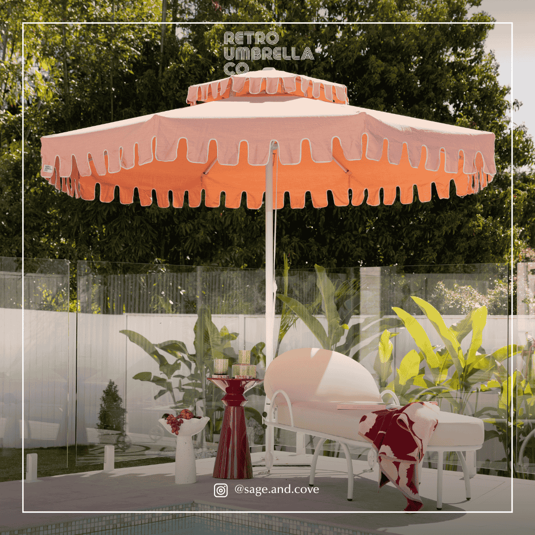 Flamingo Blush Double Tier Umbrella – Retro Umbrella Co