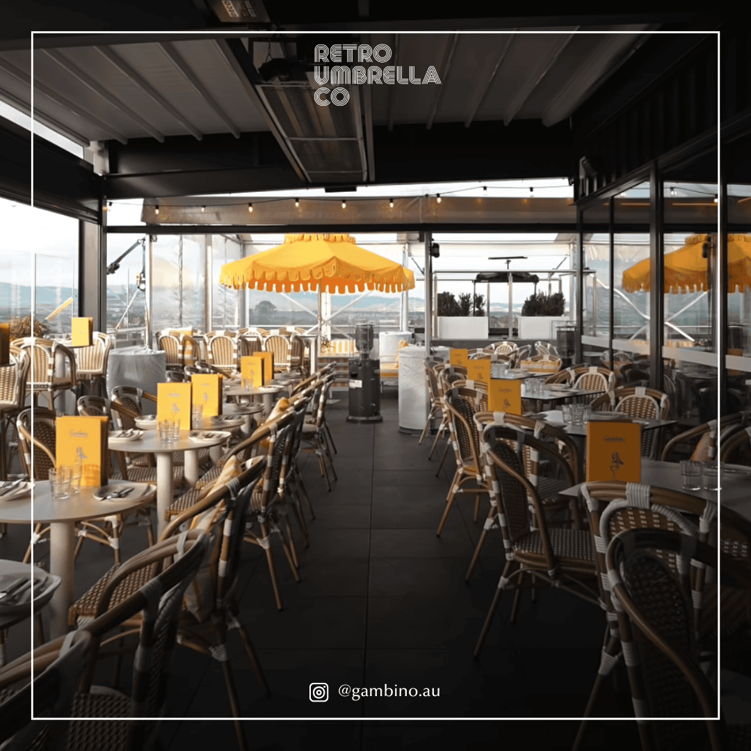 UGC of Double Tiered Golden Hour Market Umbrella