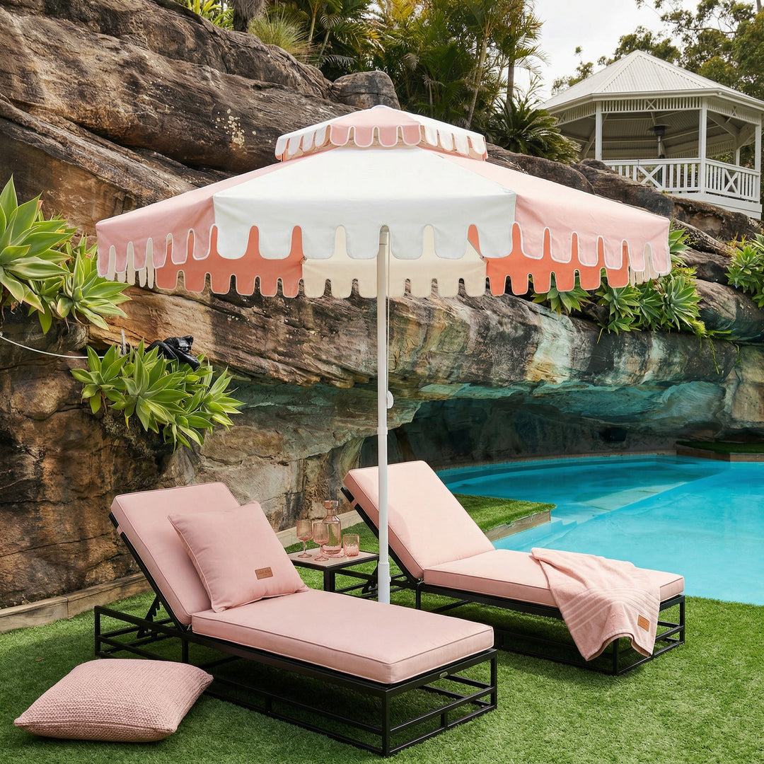 Powdered Blush Double Tier Umbrella – Retro Umbrella Co
