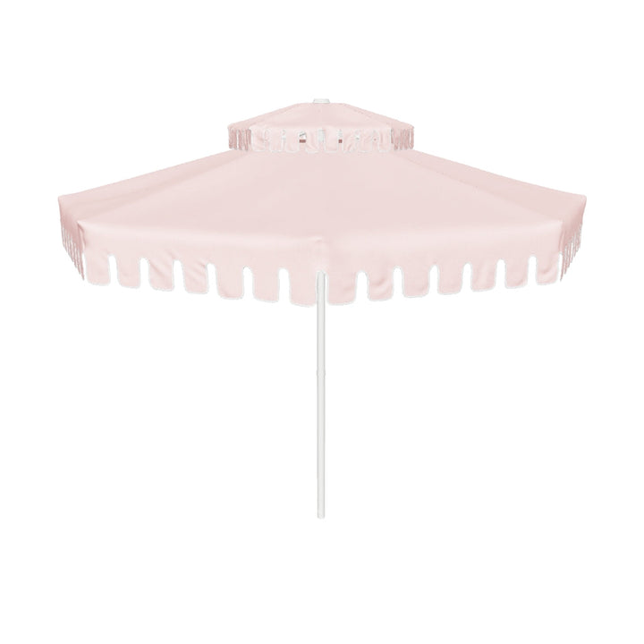 Flamingo Blush Double Tier Umbrella