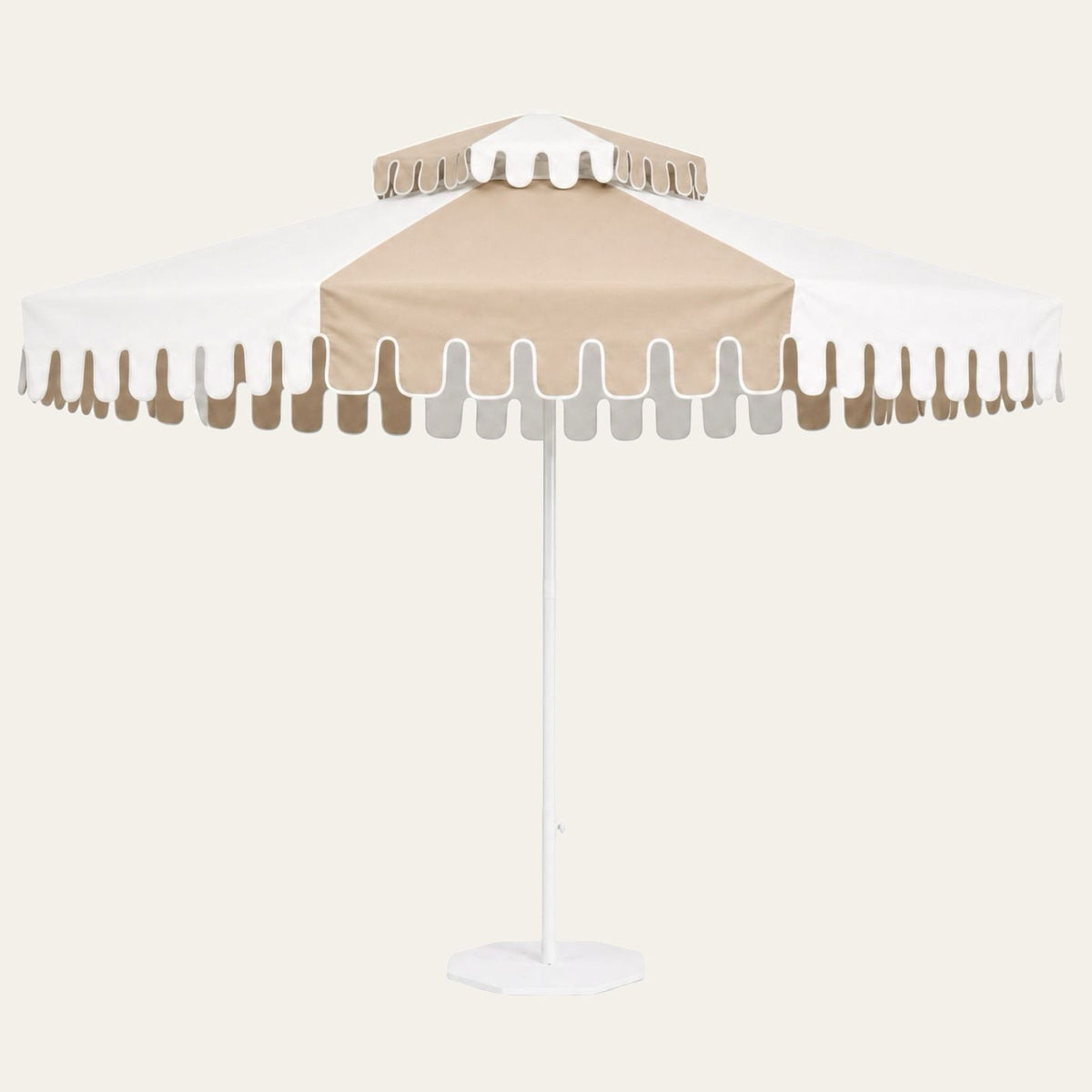 Desert Sand double-tier market umbrella
